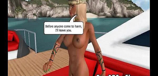  Yummy 3D cartoon blonde gets fucked on a boat